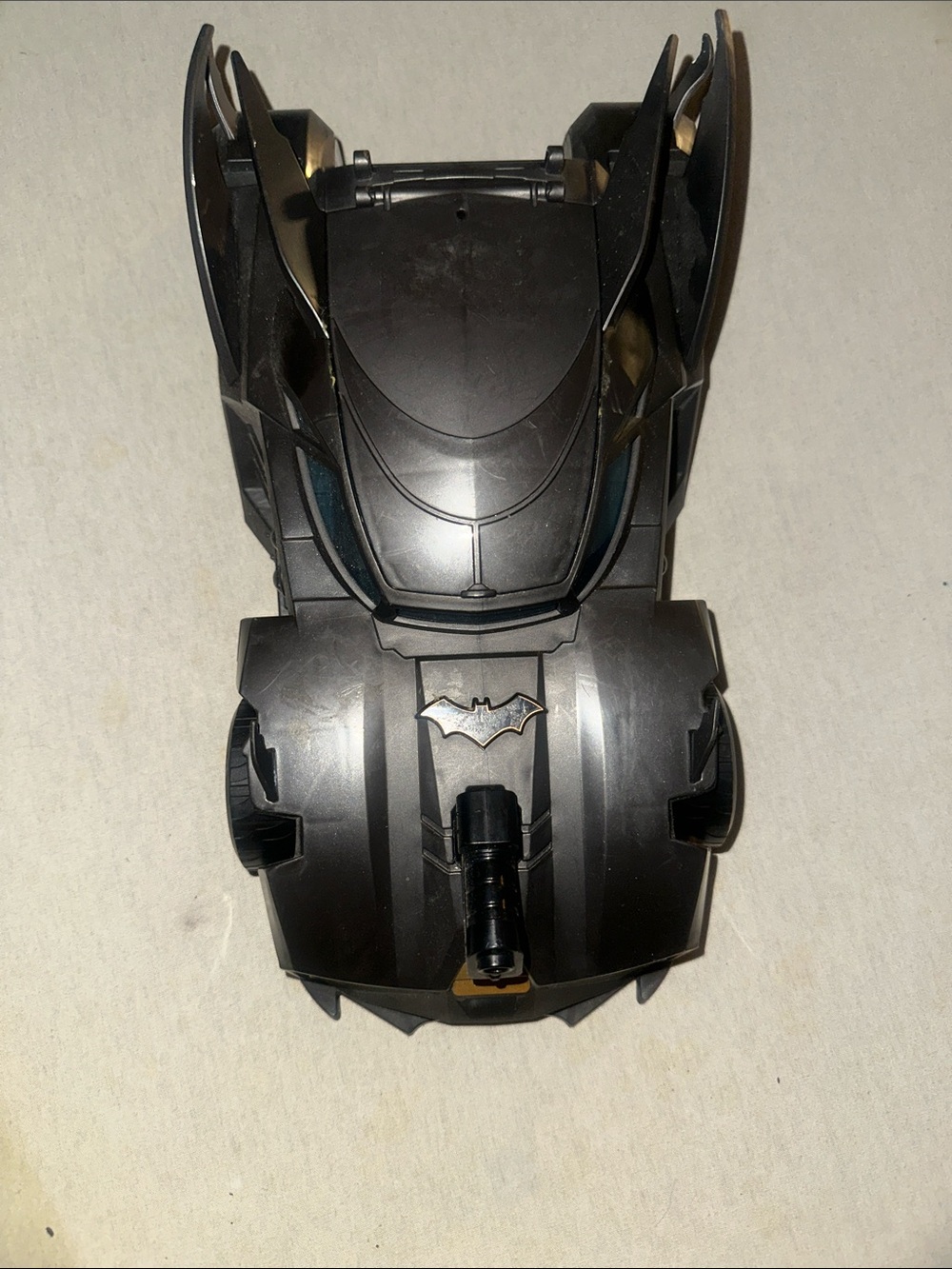 Vintage Collectible Black Batman-style Toy Car Chassis